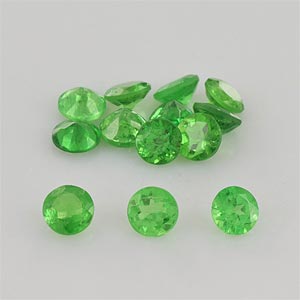 Natural 3x3x1.8mm Faceted Round Tsavorite Garnet