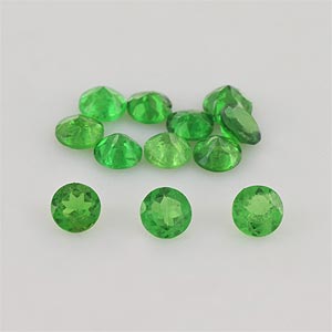 Natural 3x3x2mm Faceted Round Tsavorite Garnet