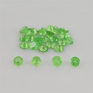 Natural 3x3x1.7mm Faceted Round Tsavorite Garnet