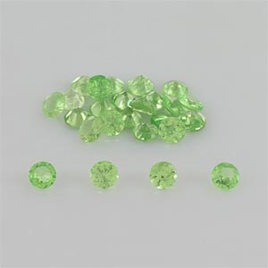 Natural 3x3x1.7mm Faceted Round Tsavorite Garnet