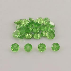 Natural 4x4x2.5mm Faceted Round Tsavorite Garnet