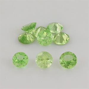 Natural 4x4x2.5mm Faceted Round Tsavorite Garnet