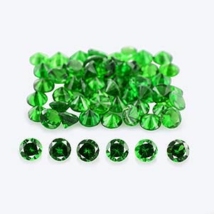 Natural 2.2x2.2x1.5mm Faceted Round Tsavorite Garnet