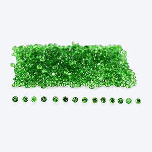 Natural 1.25x1.25x0.8mm Faceted Round Tsavorite Garnet