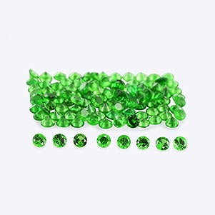 Natural 1.30x1.30x0.8mm Faceted Round Tsavorite Garnet