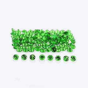 Natural 1.25x1.25x0.8mm Faceted Round Tsavorite Garnet