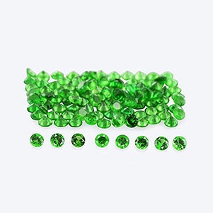 Natural 1.30x1.30x0.8mm Faceted Round Tsavorite Garnet