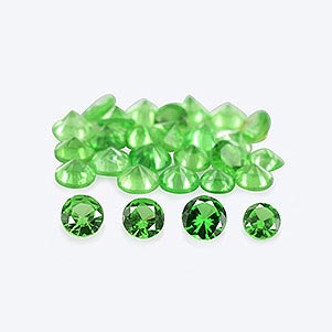 Natural 2x2x1.3mm Faceted Round Tsavorite Garnet