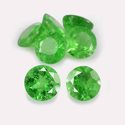 Natural 4.5x4.5x2.8mm Faceted Round Tsavorite Garnet