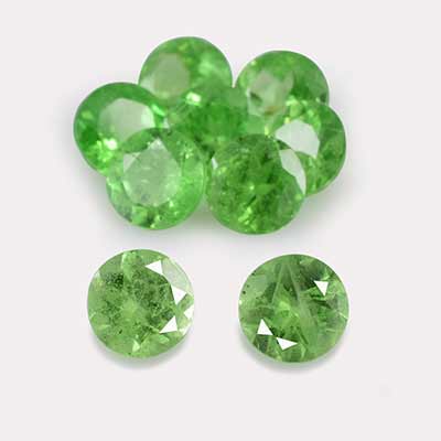 Natural 4.5x4.5x2.5mm Faceted Round Tsavorite Garnet