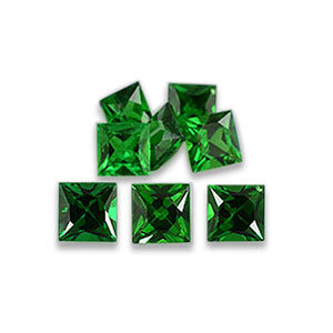 Natural 2.5x2.5x1.8mm Faceted Square Tsavorite Garnet