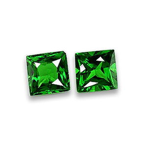 Natural 3x3x1.9mm Faceted Square Tsavorite Garnet