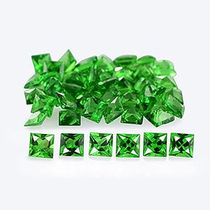 Natural 2x2x1.4mm Faceted Square Tsavorite Garnet