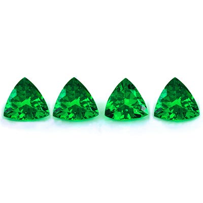 Natural 4x4x2mm Faceted Trillion Tsavorite Garnet