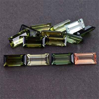 Natural 8x4x3.4mm Faceted Baguette Tourmaline