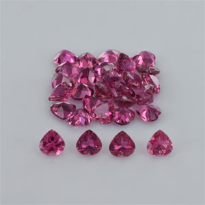 Natural 5x5x2.7mm Faceted Heart Tourmaline