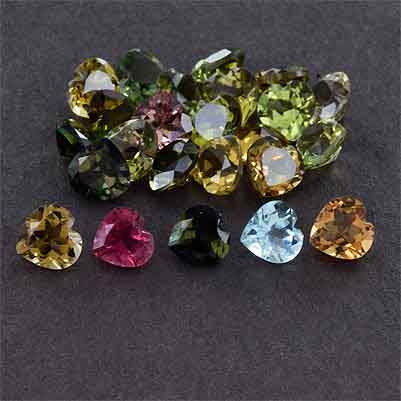 Natural 5x5x3.2mm Faceted Heart Tourmaline