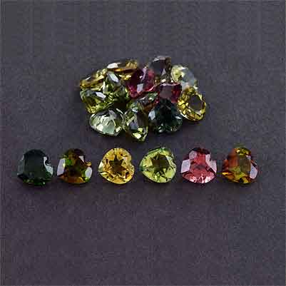 Natural 6x6x3.7mm Faceted Heart Tourmaline