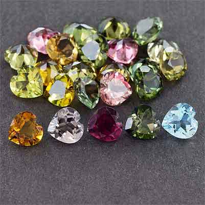 Natural 5x5x3.10mm Faceted Heart Tourmaline