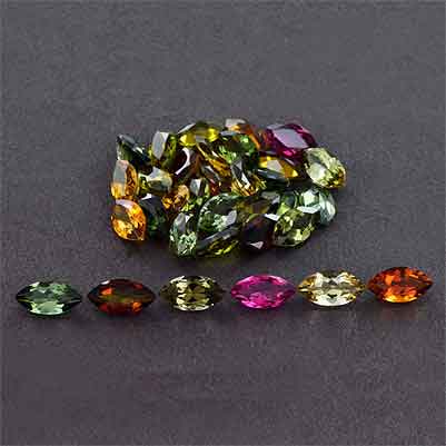 Natural 8x4x2.6mm Faceted Marquise Tourmaline