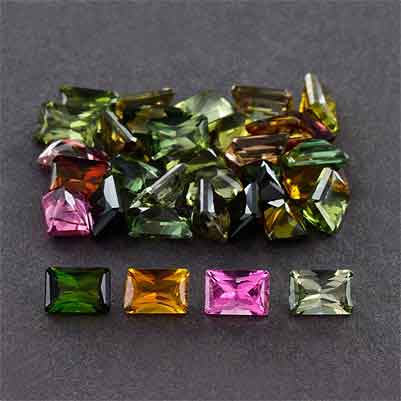 Natural 6x4x3.3mm Faceted Octagon Tourmaline