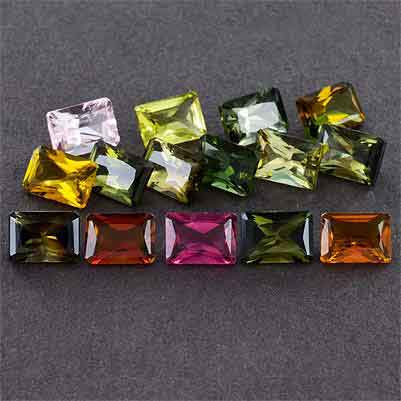 Natural 7x5x4mm Faceted Octagon Tourmaline