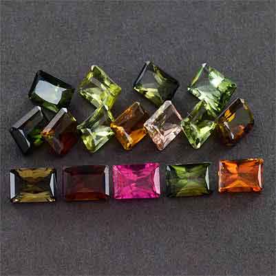 Natural 7x5x4mm Faceted Octagon Tourmaline