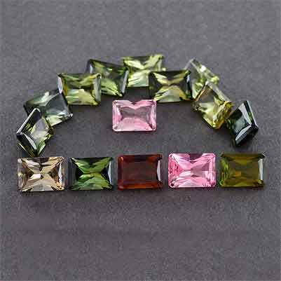 Natural 7x5x3.8mm Faceted Octagon Tourmaline