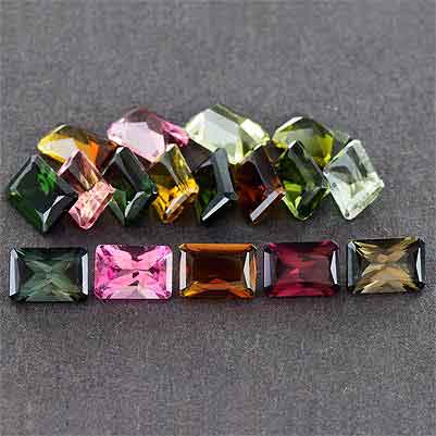 Natural 6x4x2.6mm Faceted Octagon Tourmaline