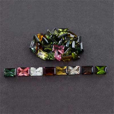 Natural 6x4x3.2mm Faceted Octagon Tourmaline