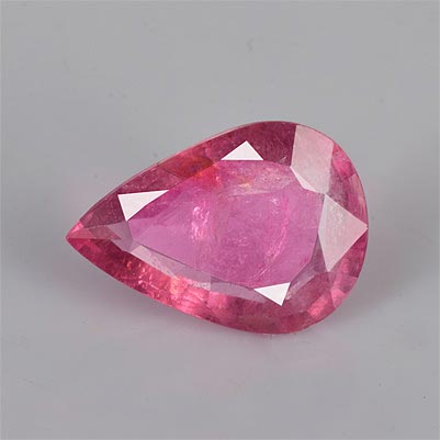 Natural 21.45x15.60x6.8mm Faceted Pear Tourmaline