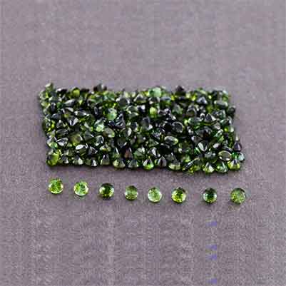 Natural 2x2x1.5mm Faceted Round Tourmaline