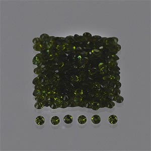 Natural 3x3x3mm Faceted Round Tourmaline