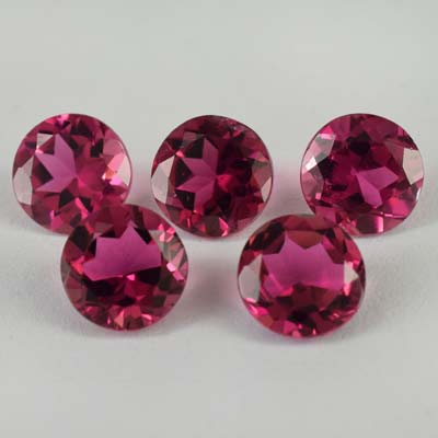 Natural 6x6mm Faceted Round Tourmaline