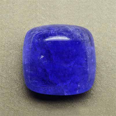 Natural 20.80x20.80x13mm Cabochon Cushion Tanzanite