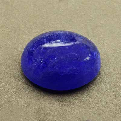 Natural 17x14.30x7.5mm Cabochon Oval Tanzanite