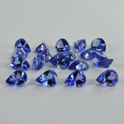 Natural 8x6x3.5mm Faceted Pear Tanzanite