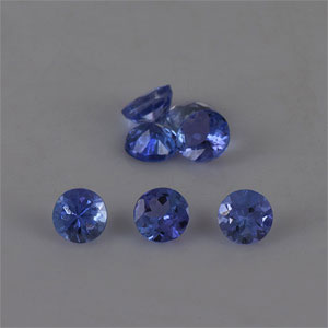 Natural 3.5x3.5x2.4mm Faceted Round Tanzanite