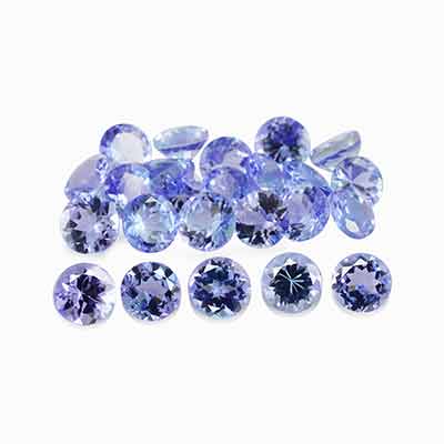 Natural 4x4x2.4mm Faceted Round Tanzanite