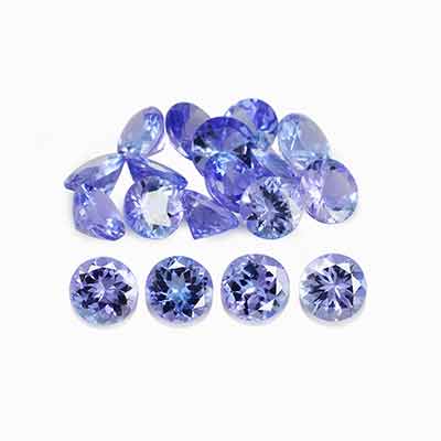 Natural 4x4x2.4mm Faceted Round Tanzanite