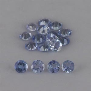 Natural 2.75x2.75x1.7mm Faceted Round Tanzanite