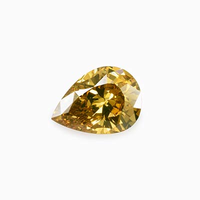 0.19ctw 4.3x3.10x2.10mm Pear Fancy Vivid Yellow Diamond None VS1 None