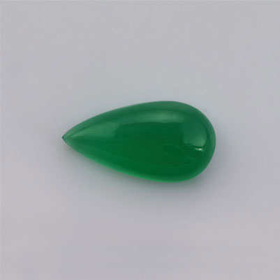 12.50ctw 22.7x12x6.7mm Pear Green Onyx Translucent Visibly Clean AAA