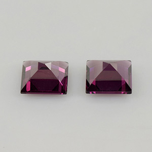 raspberry rhodolite Garnet pair 13x10mm gems